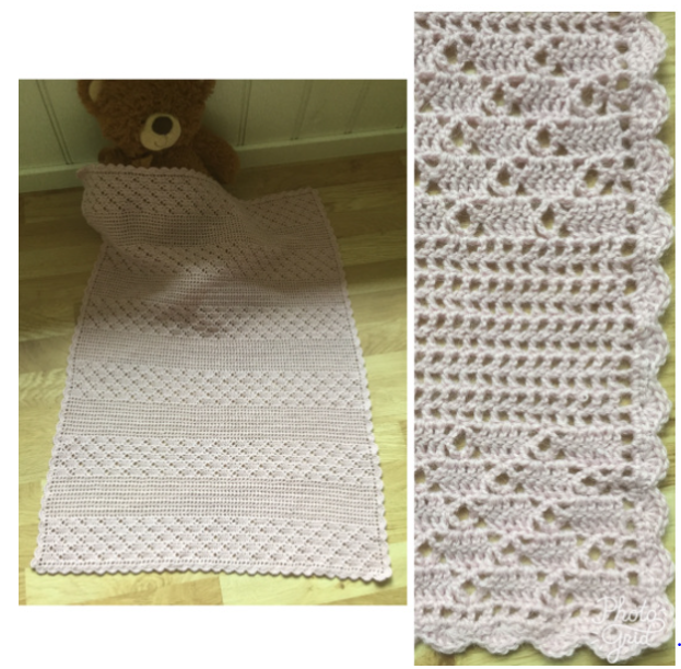 Bilde kollasj rosa babyteppe