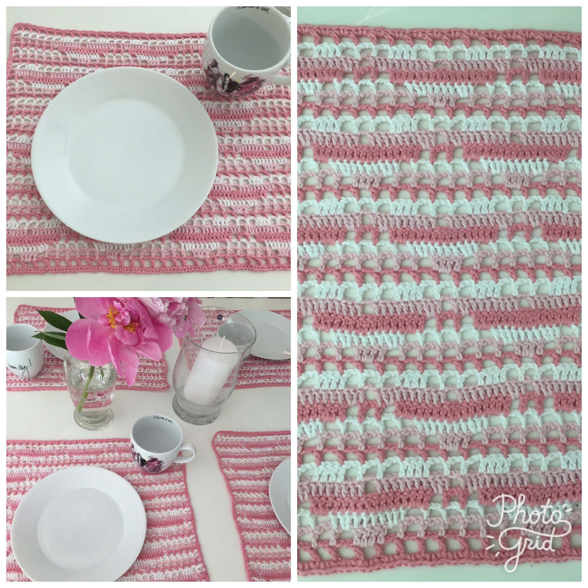 Kollasj rosa spisebrikeker