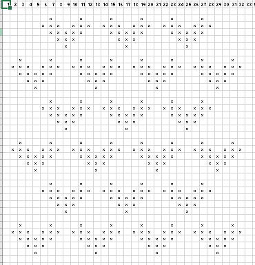 Mønster Excel spisebrikke