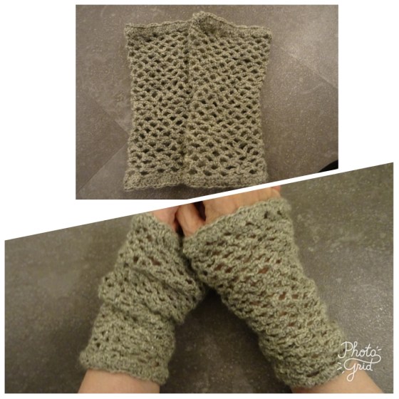 Kollasj grå pulsvanter