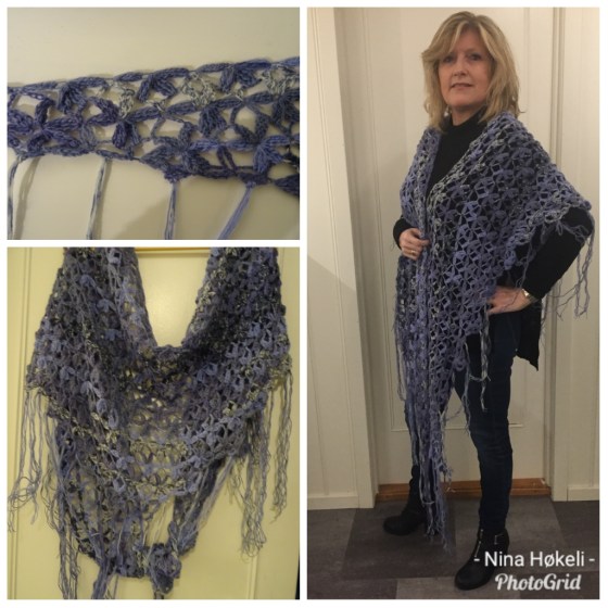 kollasj flerfarget trekantsjal