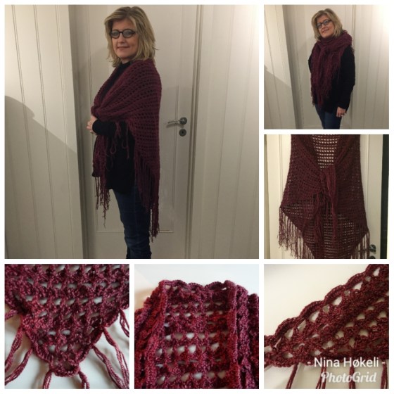 Kollasj lilla trekantsjal