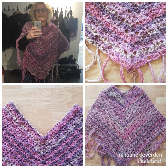 kollasjen flerfarget poncho