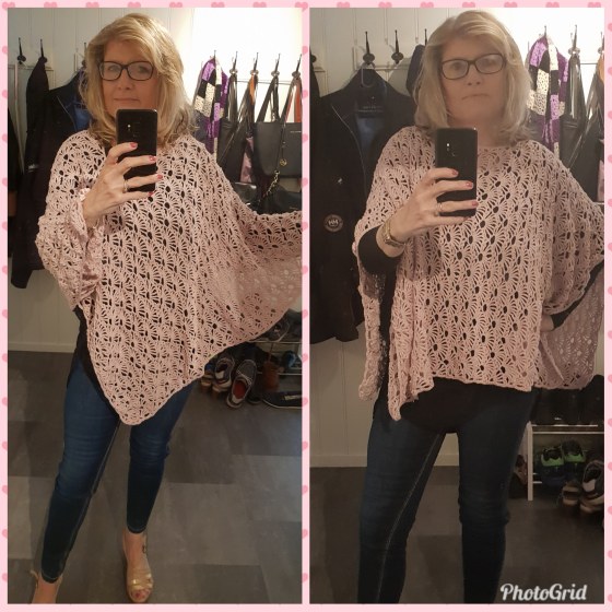 kollasj lys rosa poncho