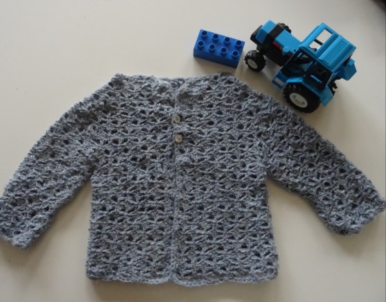 blå jakke i alpaca mix