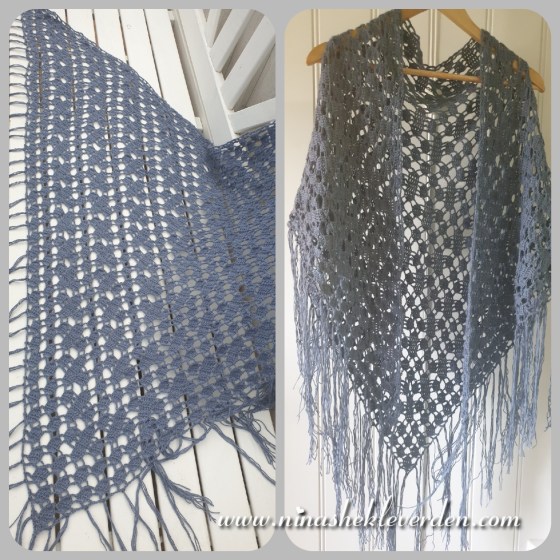 KOllasj kun blått sjal