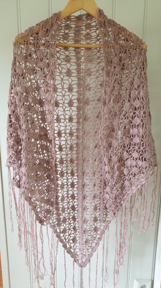 Bilde rosa sjal ferdig