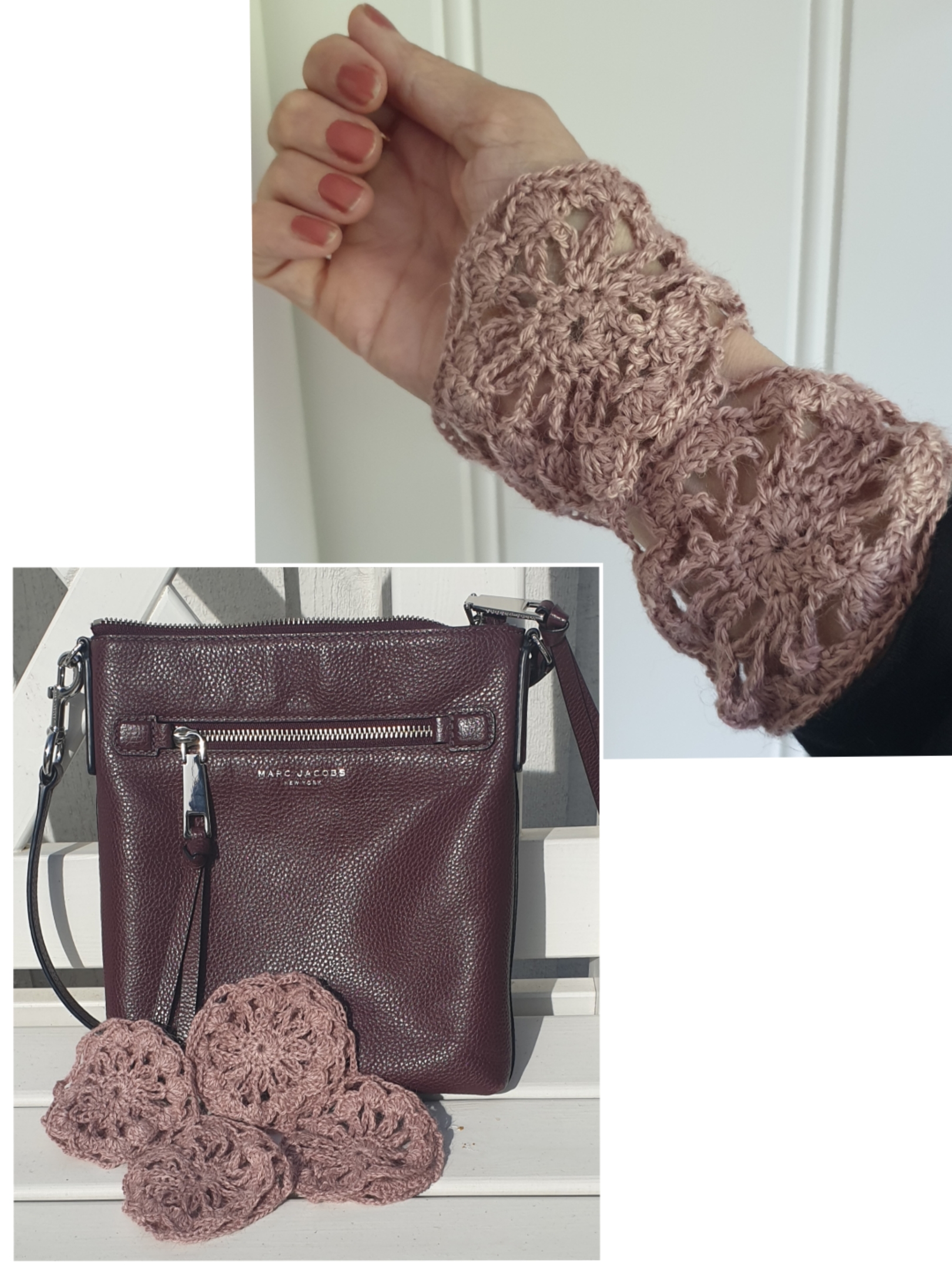 Kollasj rosa pulsvanter