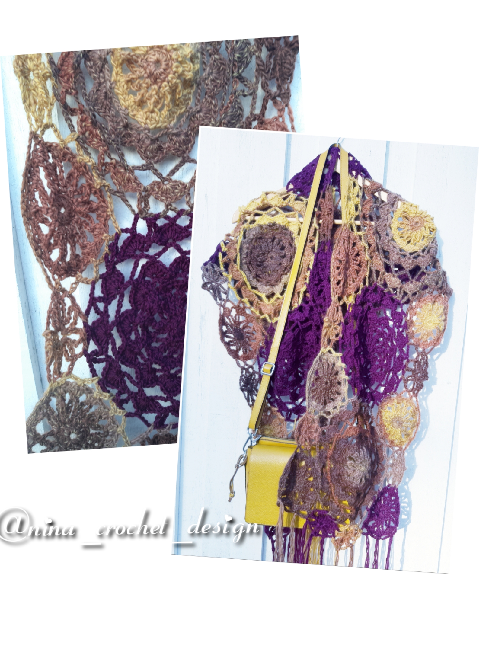 kollasj brunt skjerf