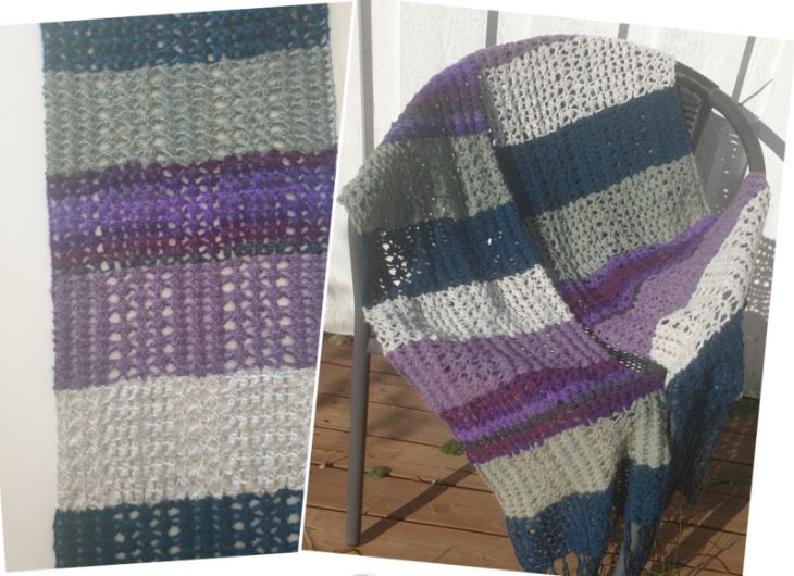 Kollasj flerfarget skjerf