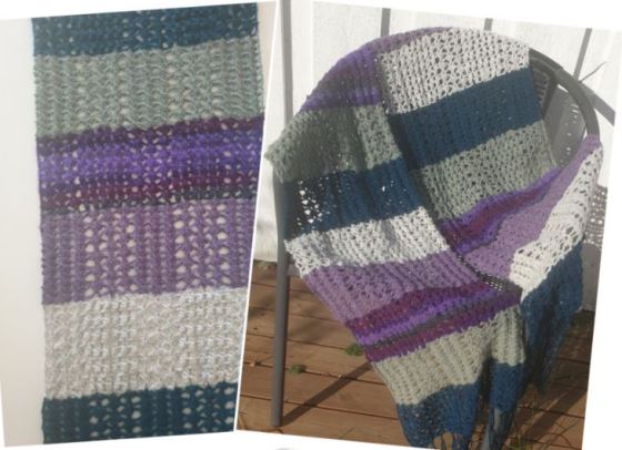 Kollasj flerfarget skjerf