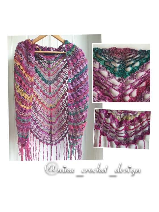 Kollasj flerfarget sjal