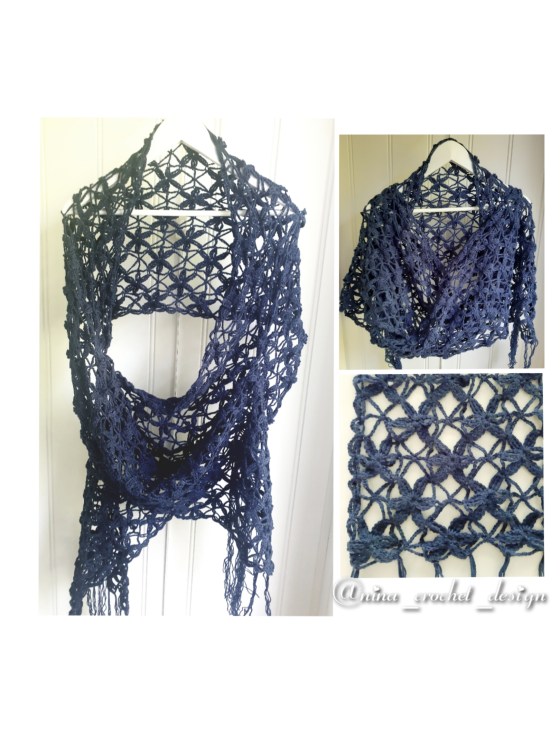 Kollasj blått skjerf